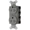 Hubbell Wiring Device-Kellems Straight Blade Receptacle, 5-20R, 20 A, 125V AC, 2 Pole, 3 Wire, Flush Mount, Grounded SNAP8300GYLTRA - alternate 1